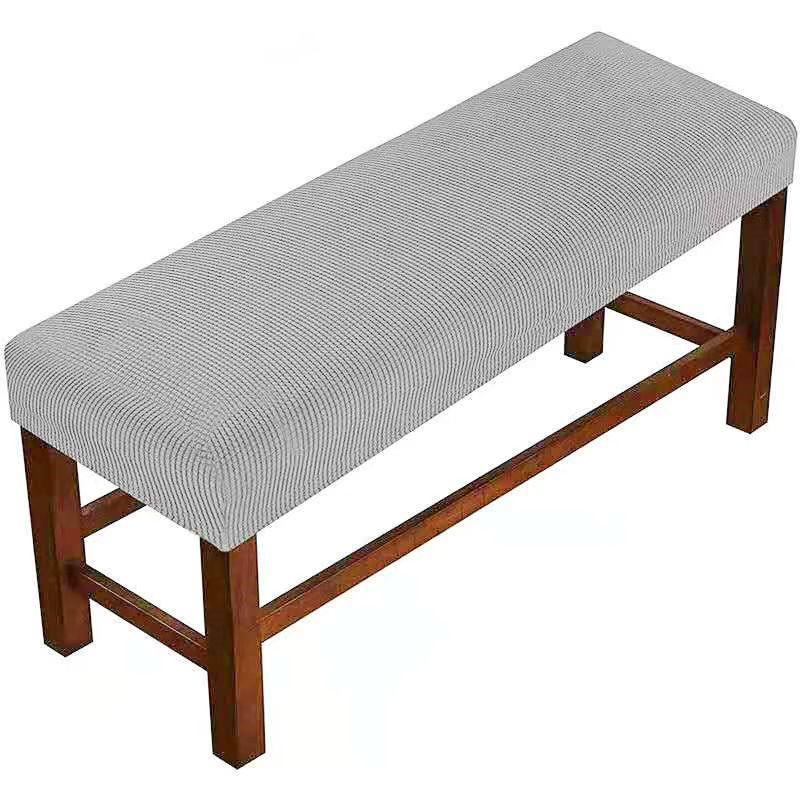Stretch Jacquard Dining Long Bench Cover Thickened Living Room Anti-Dust Removable Bench Slipcover Washable Bench Seat Protector