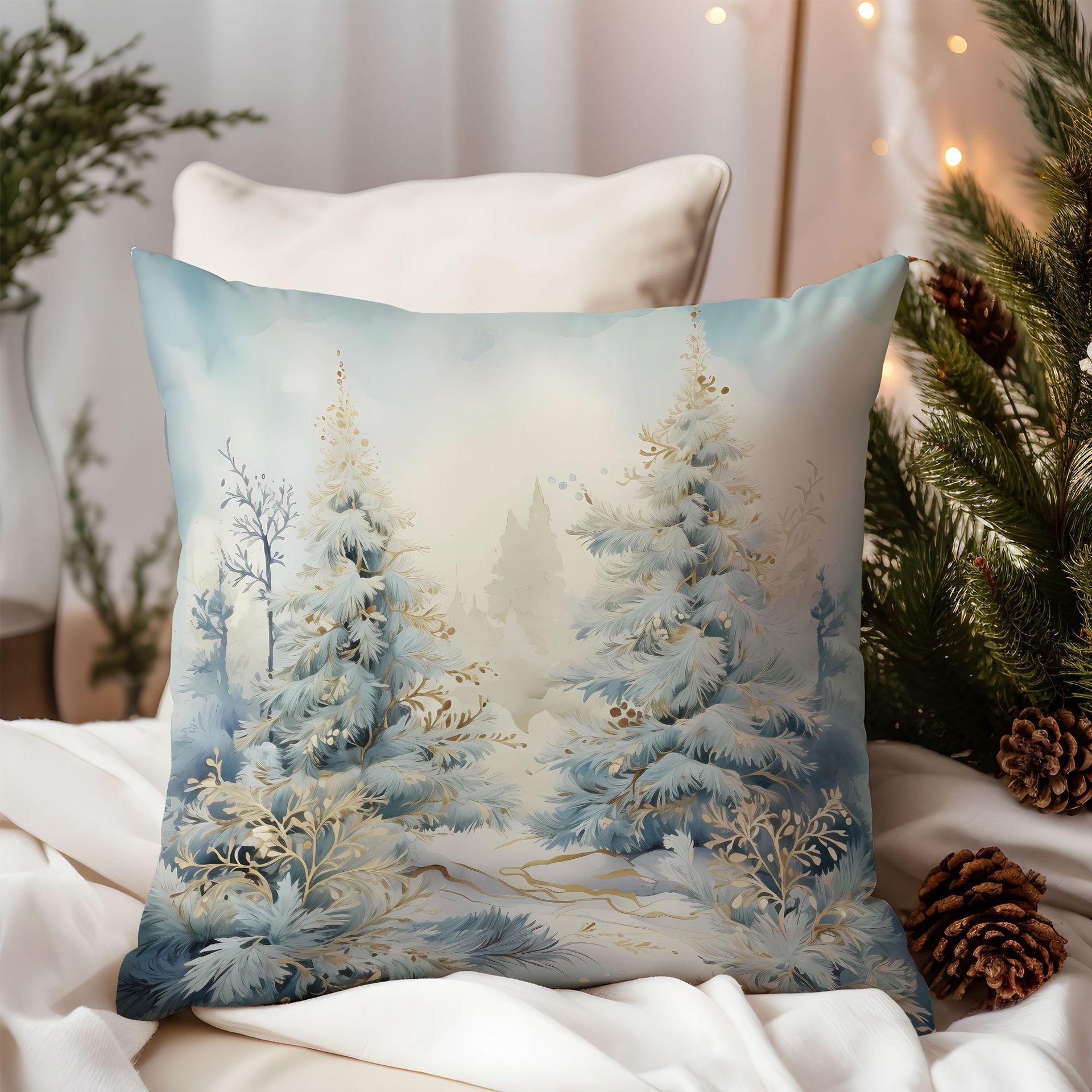 

Новая Рождественская Наволочка Премиум Люкс Санта Дом Диван Подушка Чехол 45 * 45Cm