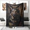 German Shepherd Dog Pattern Flannel Printed Blanket Suitable for All Seasons Suitable for Living Room Office Sofa and Travel