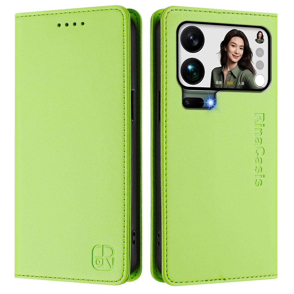 For Xiaomi 17 Pro Max Leather Case RINACASIS RC01 Phone Cover with RFID Blocking Wallet Stand