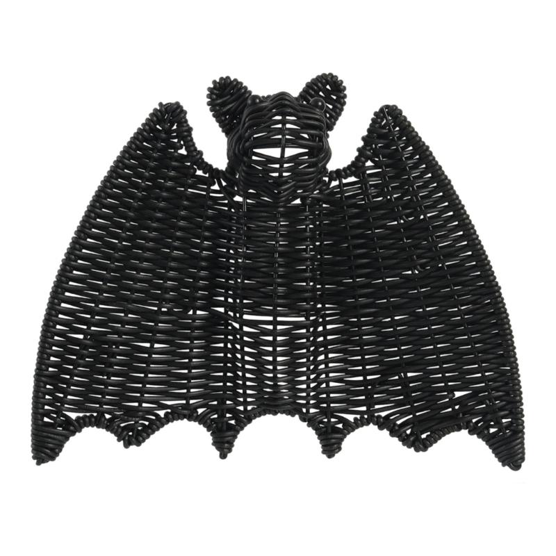 Handwoven Rattan Bat Decorations For Halloween Party User Friendly Durable Indoor Outdoors Hanging Ornament Medium size