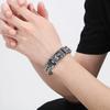 2026 Men's Wolf Head Woven Bracelet Wolf Head Square Buckle Front and Back Chain Jewelry