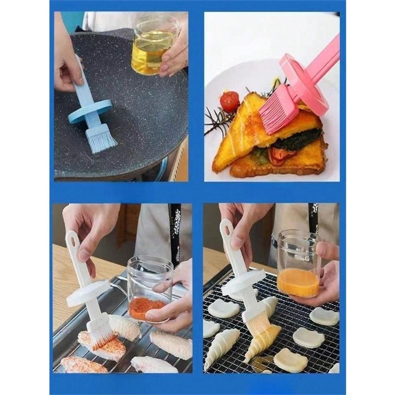 1 Random Color Silicone Oil Brush, Heat-resistant Edible Oil Brush, Suitable for Cooking Tools, Home Baking Tools, Oil Bottles, Etc.