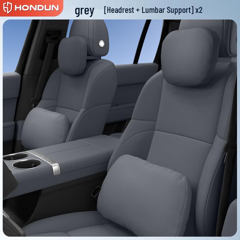 Q05 Headrest Lumbar Support Pillow - Essential Neck & Lumbar Protection for Car Interiors