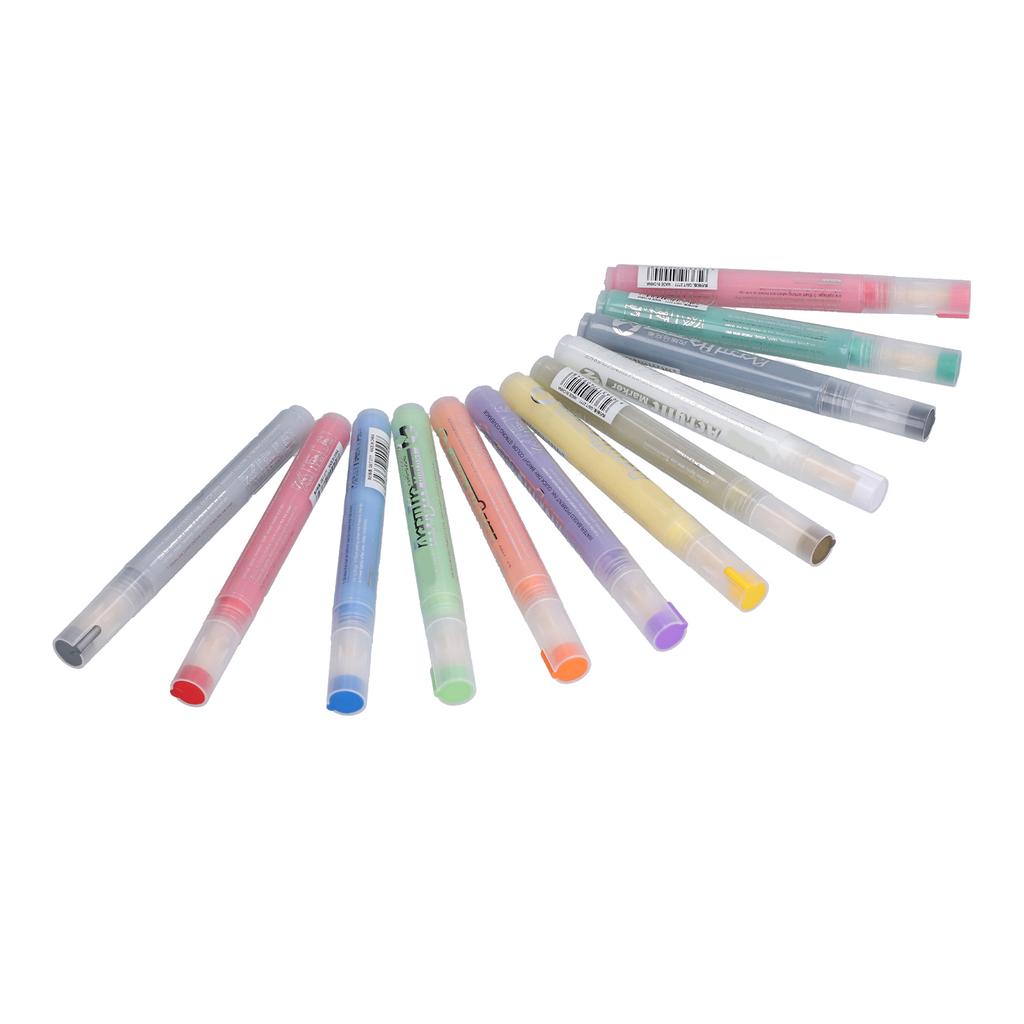 12 Pcs Acrylic Marker Pen DIY Colorful Marker Note Marker Pen Holiday Decoration
