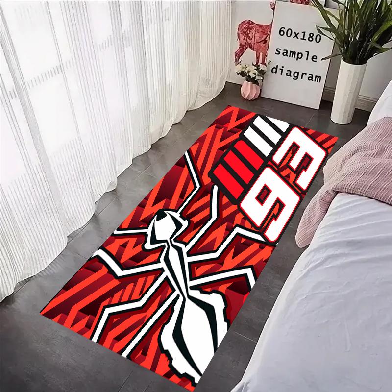 93 M-Marquezs Carpet Polyester Parking Mat Display Carpet Racing Cool Moto Display Motorcycle Mat Bedroom Anti-slip Home Decor 40x60cm