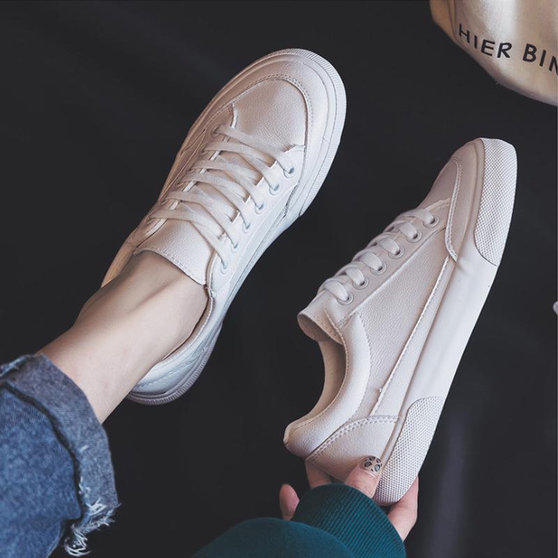 

Осенние тонкие маленькие белые туфли женские новые универсальные кожаные туфли на плоской подошве мягкая подошва туфли с юбкой 40 белый