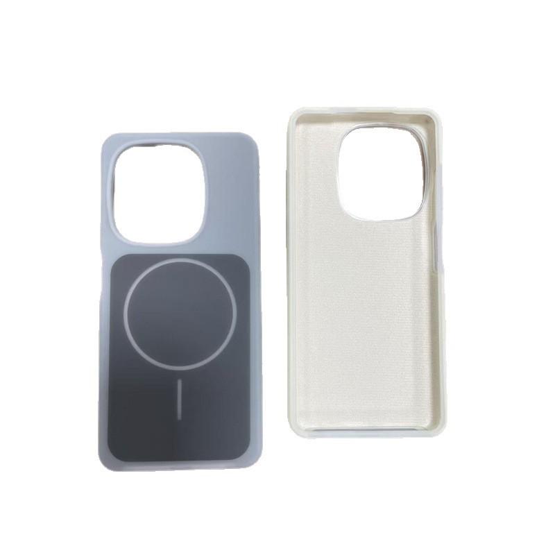 Applicable iPhone Apple 11promax two-color liquid silicone fake magnetic charging mobile phone case all-inclusive anti-drop case