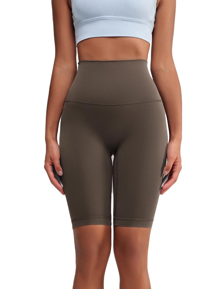 Damen Sommer Schnelltrocknende High-Waist Yoga Radshorts