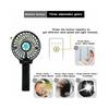 (Blue) Mini Hand Held Fan Portable Folding Desk Fan Cooler Cooling USB Rechargeable Fan