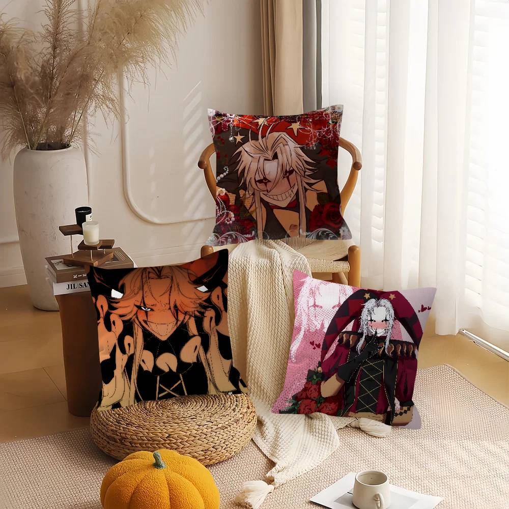 Anime The Freak Circus Pierrot Pillow Cushion Cover Pillowcase Living Room Sofa Home Decor