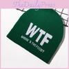 Letter Design Embroidery Knit Hat With Alphabet For Daily Warmth Wear Fashion