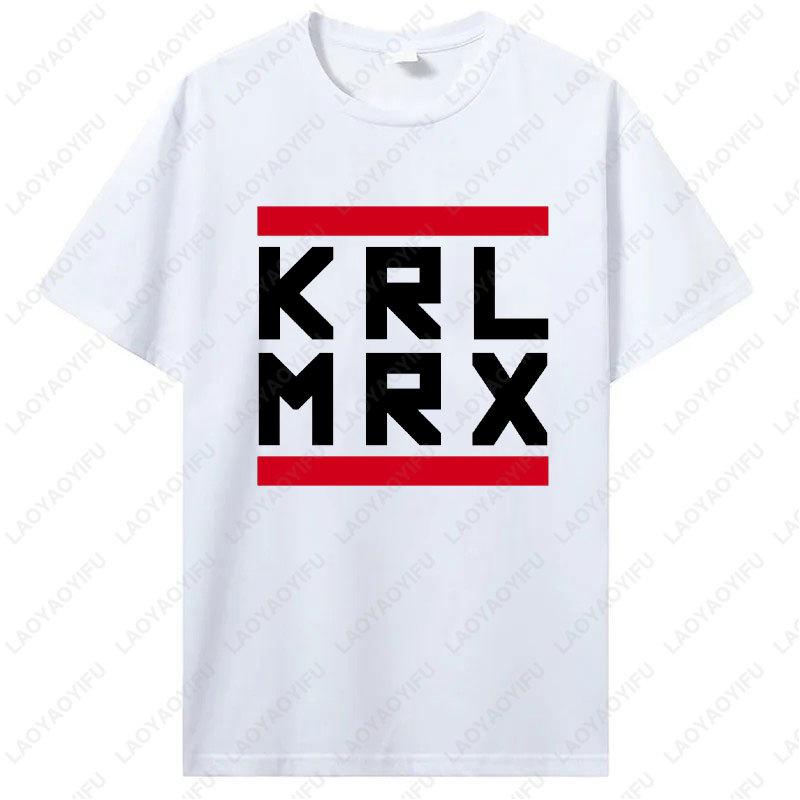 KRL MRX Tshirt Kommun Is Mus So Zialis Mus Marx Revolution Castro Lenin Engels Graphic T - shirts Unisex Cotton Fashion Vintage Tee