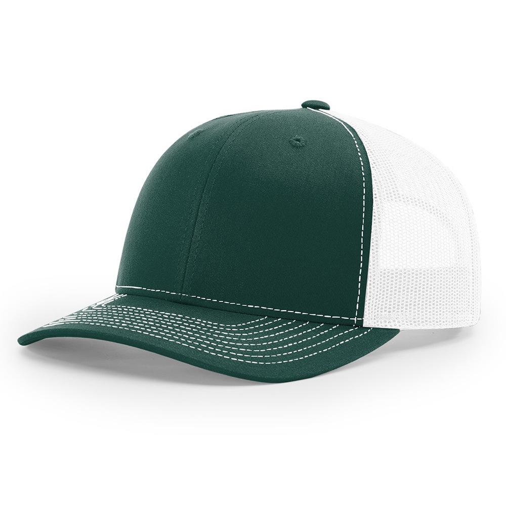 Custom 3D Embroidery Logo Baseball Dad Cap Richardson 112 Trucker Hat with Mesh Cap & Leather Patch Common Fabric Feature