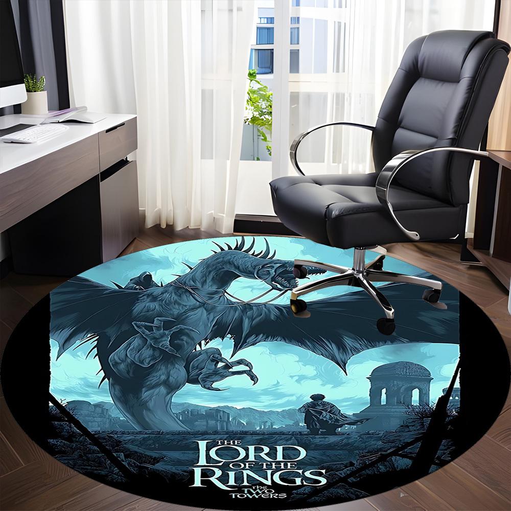 1pc The Lord of the Rings Office Round Area Rug, Under Office Chairs Bedroom Living Room Home Decor A1022211
