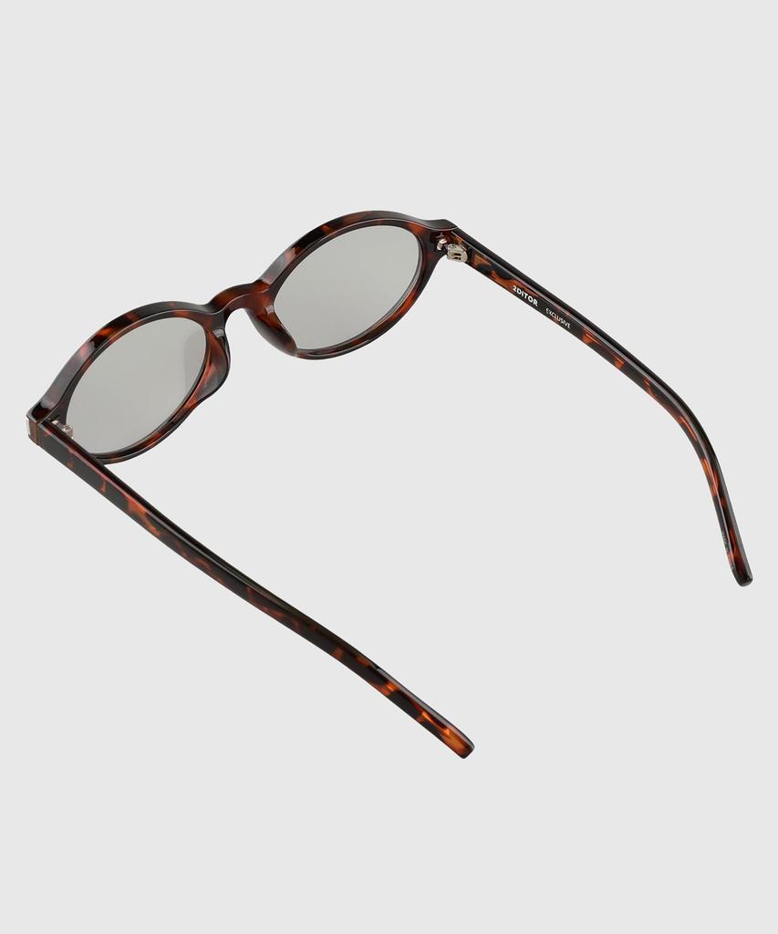 Tuditeo Mon Tinted Lightweight Horn-Rimmed Geek Chic Sunglasses Nylon Tinted Lenses C3 Leopard Black Tint