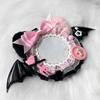 Cute Plush Badge Ornaments for 55mm 75mm Anime Pin Handmade Black Wings Mental Pins Holder Creative Goods Decoration Wholesales