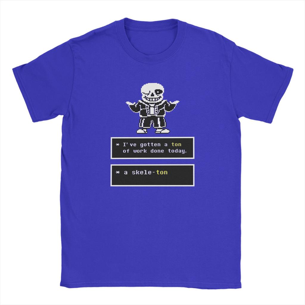 Game Undertales Sans Skeletons Bones T Shirts Men's  100% Cotton Casual T-Shirts O Neck  Tees Short Sleeve Tops Plus Size