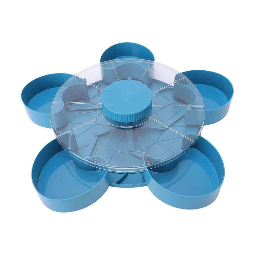 Plateau de service divisé pour snacks, trempettes, apéritifs de fête, boîte à snacks rotative avec couvercle, plateau pour fruits et légumes pour