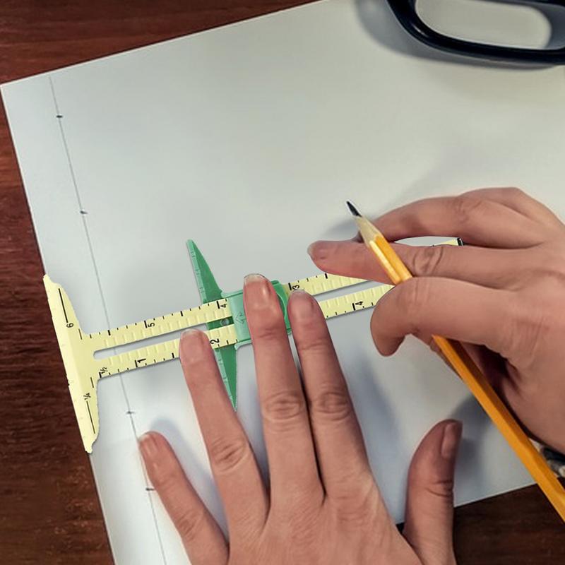 5-w-1 Linijka do szwów Miernik do patchworku Pikowania Linijka krawiecka Aluminiowo-plastikowy suwakowy miernik Pomocnik do rozmiarów Dropshipping