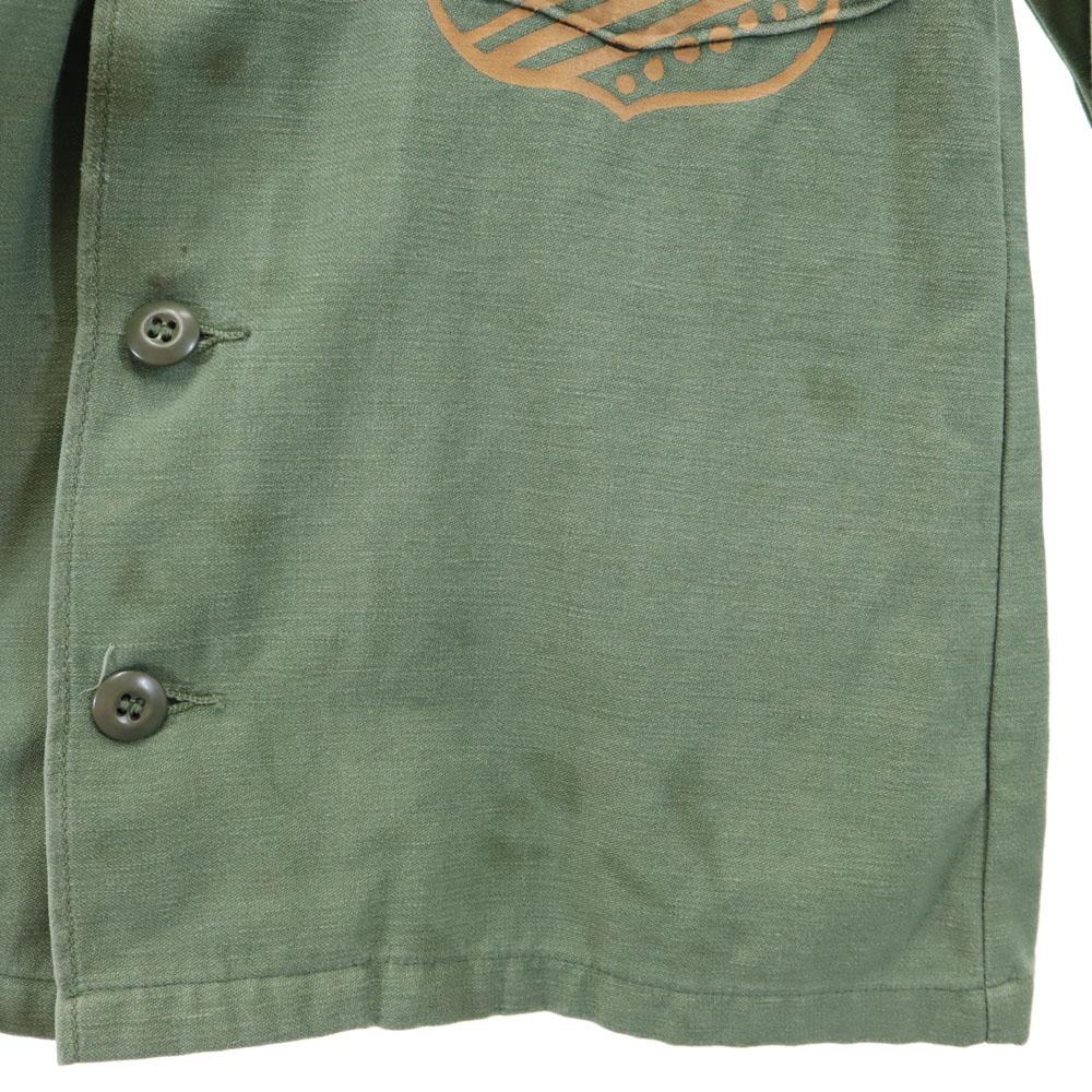 US.ARMY vintage Long sleeve Military shirt khaki Men's Used