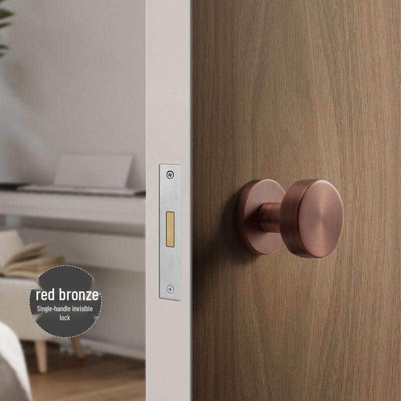 Versteckter Minimalistischer Weißer Runder Türgriff für Schlafzimmer