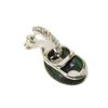Used CD Icon Crystal Hoops 7983 Metal Silver Swing Jade Stone Rhinestone Women's 10656 from Japan AUTHENTIC