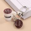Miniature Coffee Beans Keychain Simulation Mini Coffee Cup Bag Charm  for Travel