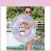 Colorful Inflatable Swimming Ring For Adults Environmental Pvc Thickened Cartoon Pattern