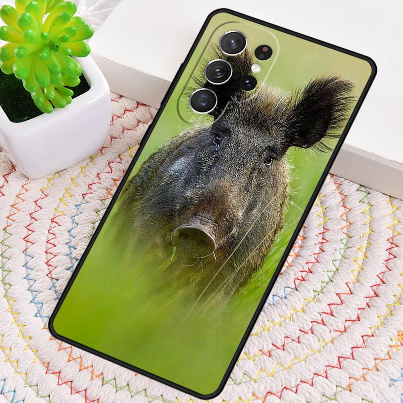 Wild Boar Pig Brown TPU Phone Case For Samsung Galaxy note 10 pro S26 S25 S24 S23 S22 Ultra Plus S21 FE S20 Shockproof Cover