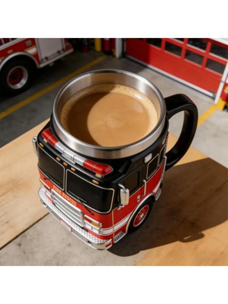 

Смішні горнятка Пожежні горнятка для кави Креативний дизайн Горнятко для кави з вантажівкою Пожежні горнятка для кави Чашка для чаю для гарячої холодної води соку 201-300ml