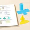 1 Set Pull String 3D Geometry Learning Book Early Education Paper Folding Rope Geometry Model with 15 Solids Volume Surface Area Formulas Teaching Toy