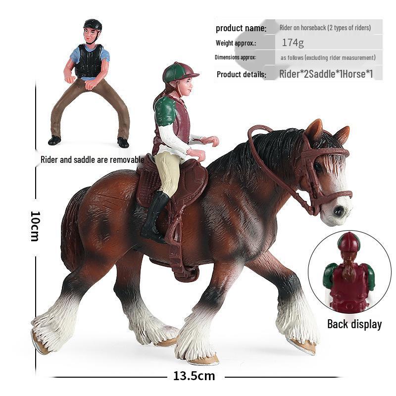 Farm Animal and Human Figures Playset with Fences: Rabbit, Sheep, Donkey, Cow - Parent-Child Simulation Toy