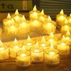 6 unids/set velas electrónicas seguras para confesión ligera luz LED con forma de vela pequeña velas sin llama útil iluminación nocturna romántica