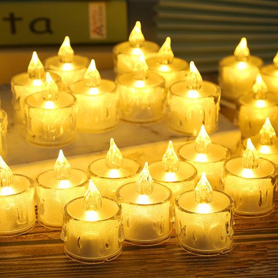 6Pcs/Set Electronic Candles Safe for Confession Lightweight LED Tea Light Flameless Candles Useful Night Illumination Romantic