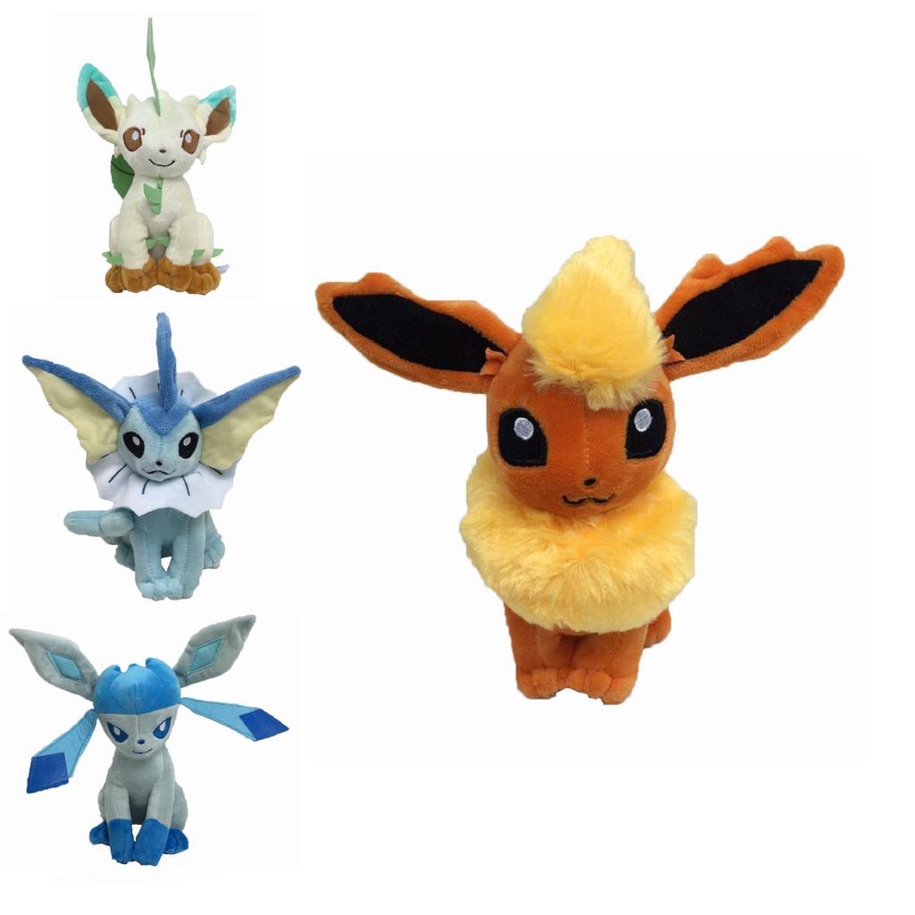 Adorable 8" Pokemon Jolteon Flareon Glaceon Plush Toy Stuffed Doll For Kids And Collectors