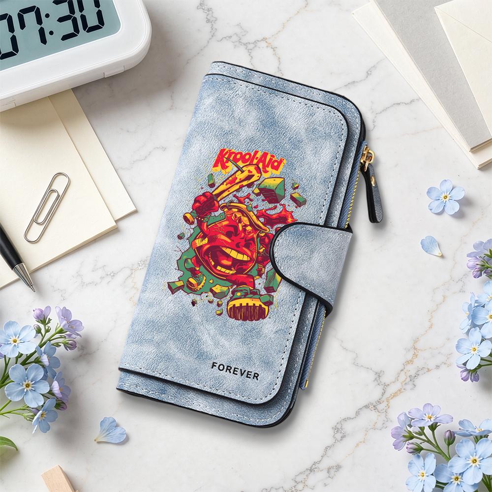 Stylish Patterned Long Wallet Durable Fashion Daily Use Card Holder Pocket Purse