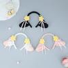 Furry Ear Hairhoop for Women with Bowtie Plush Hairband LolitaStyle Cosplay Headband Party Costume Masquerade Headdress