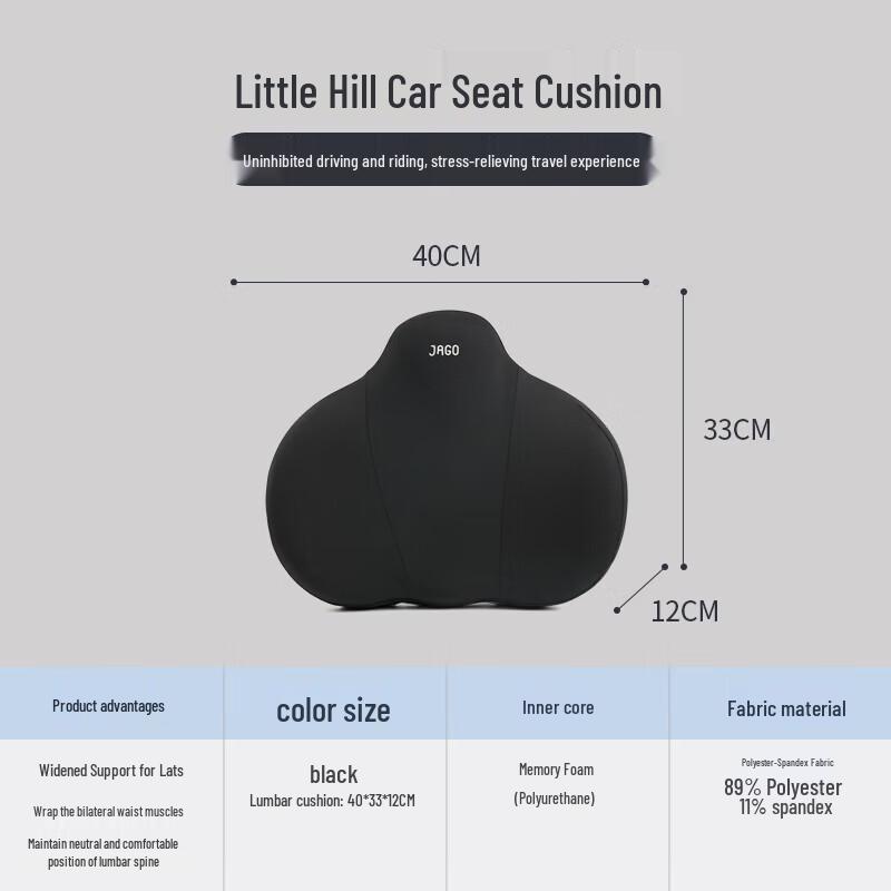 JAGO Memory Foam Car Lumbar Support