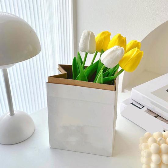 5 Pcs Imitation Tulips Non-fading Not Withered Easy Care Great Fidelity Decorative