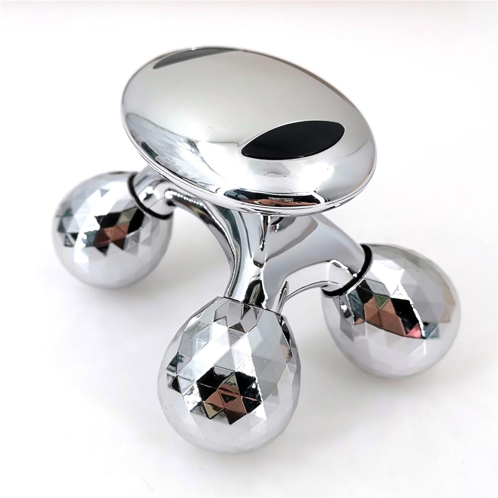 4D Roller Massager Solar Micro Current Massager Face Lifting Tightening Body Slimming Shaping Anti-cellulite Roller Beauty Care серебряный