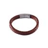 Leather Bracelet with Leather Strap, Stainless Steel Bracelet, Genuine Leather Bracelet, Retro Leather Ring, Men's Cowhide Bracelet