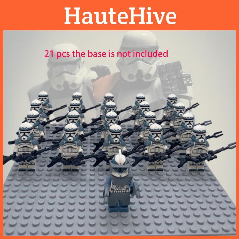 21pcs Bagged Star Wars Clone Trooper Building Blocks Abs Plastic Small Granules Creative Style