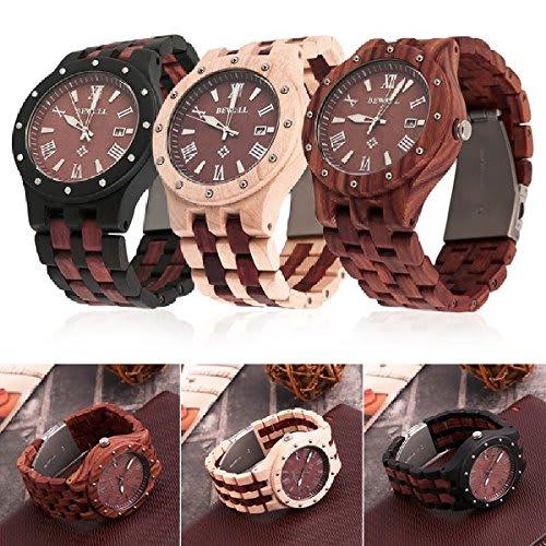 Skybow Men's Natural Wood Watch with Calendar, High-Precision, Perfect Gift for Men, Celebrating Entrance Ceremonies, Employment, Birthdays, and Weddi