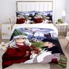Inuyasha Anime Characters Print 3Pcs Bedding Set,Duvet Cover with 2 Bedro,Pillowcase Home Birthday Gift