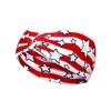 Retro Star Stripe Twisted Sweat Absorbing Yoga Running Headband for Sports and Party Decoration Unisex Stretchy Hair Band
