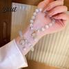 Kattenkop Hanger Armband Dames met Elastisch Koord Glas Schoonheid