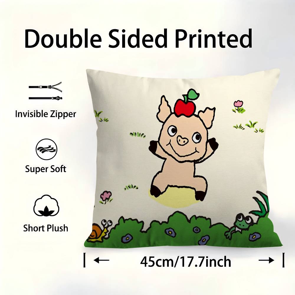 Cartoon Nontan Pillowcase Toon Gift Cushion Cover Bedroom Home Sofa Chair Seat Decor Pillow Case