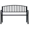 Banc de jardin - vidaXL - 47941 - Acier - Noir - 125 cm - 2 personnes