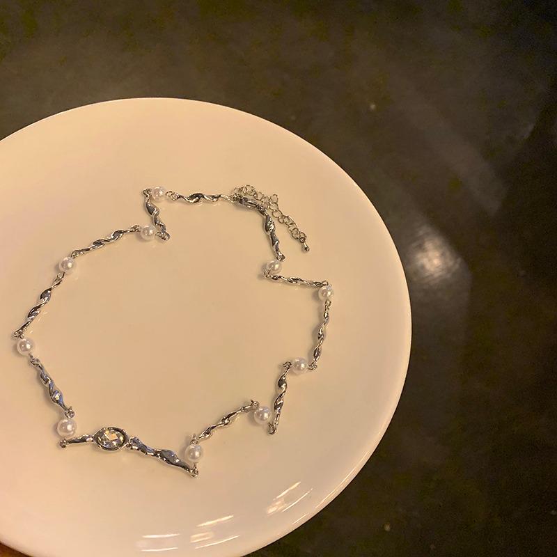 

Элегантное жемчужное циркониевое колье на ключицу - Легкая роскошь, чокер для женщин, 2023